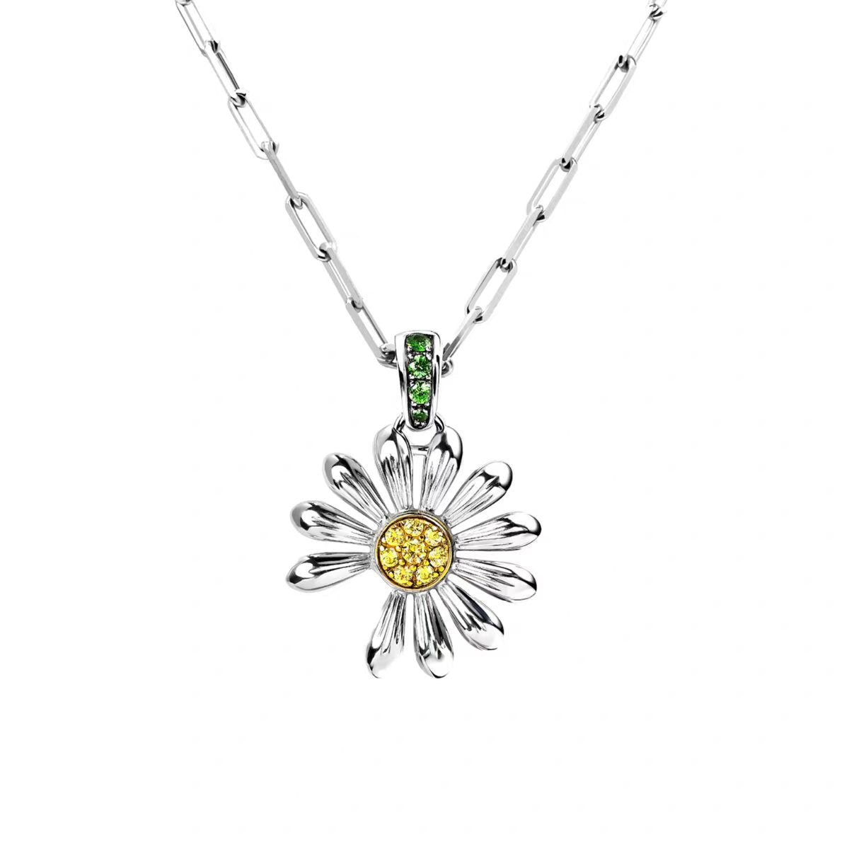 Daisy Diamond Pendant Necklace
