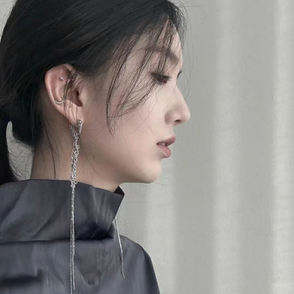 Long Woven Tassel Earrings and Necklace