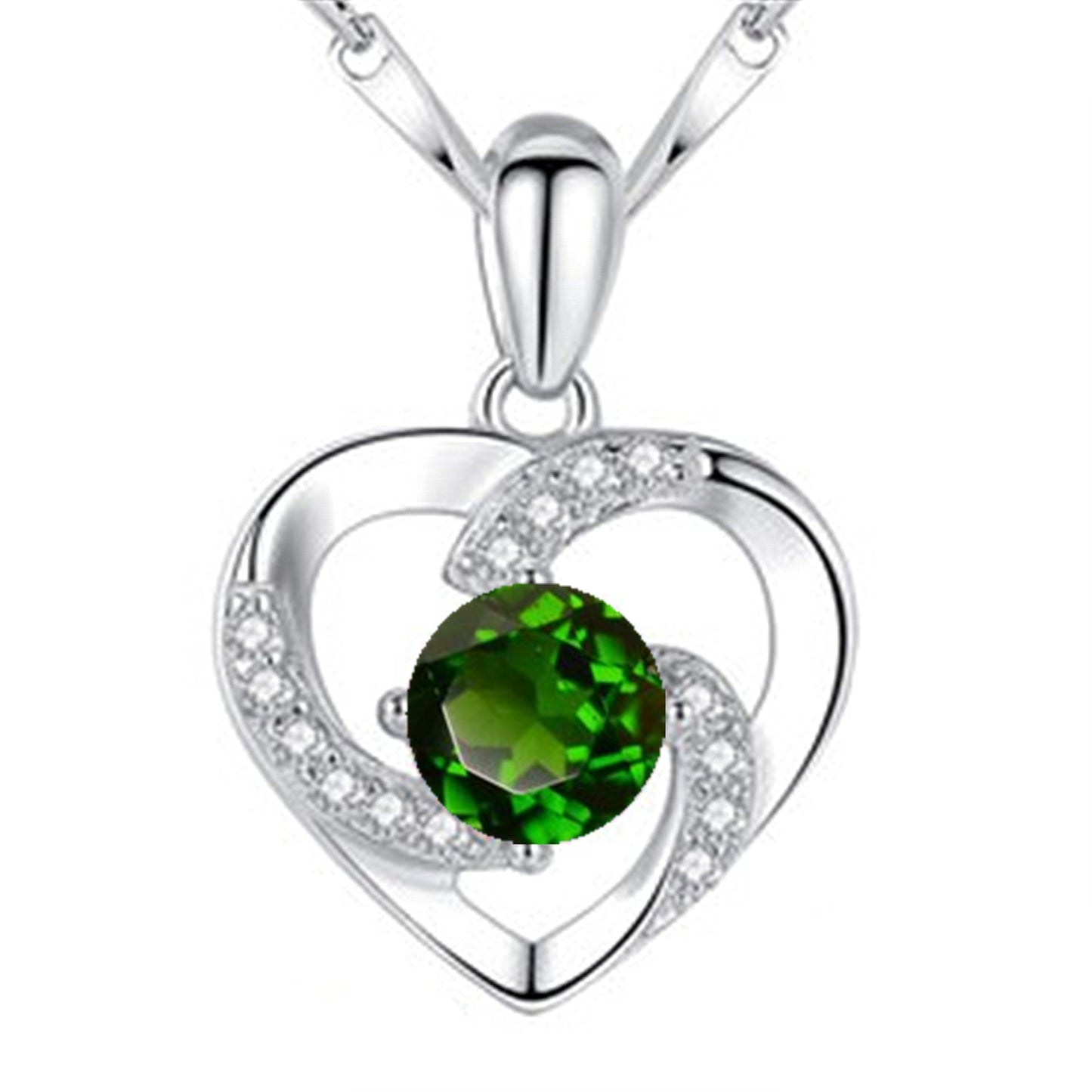 Heart Shaped Zircon Pendant Necklace