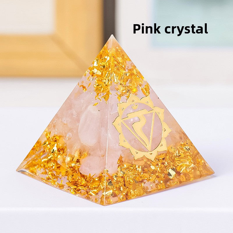 Gravel Resin Pyramid Ornament