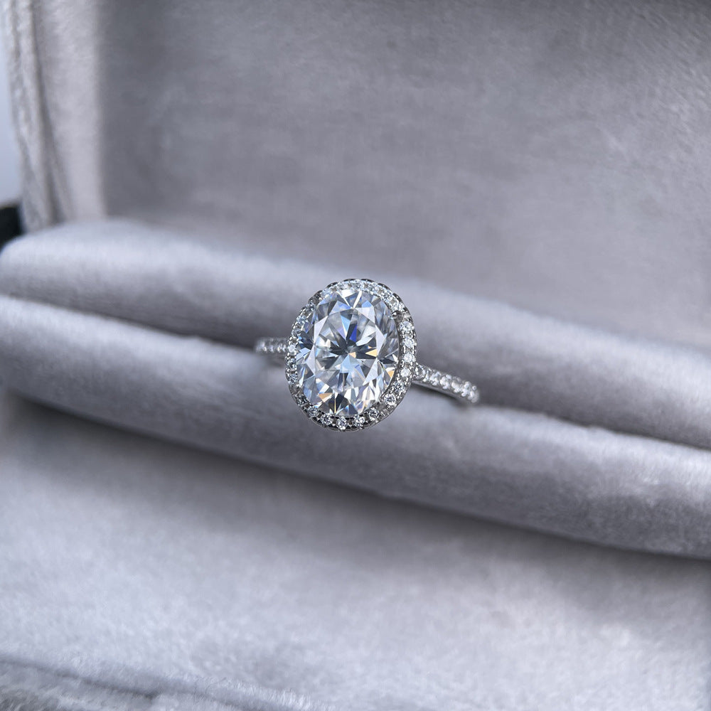 Moissanite Silver Ring
