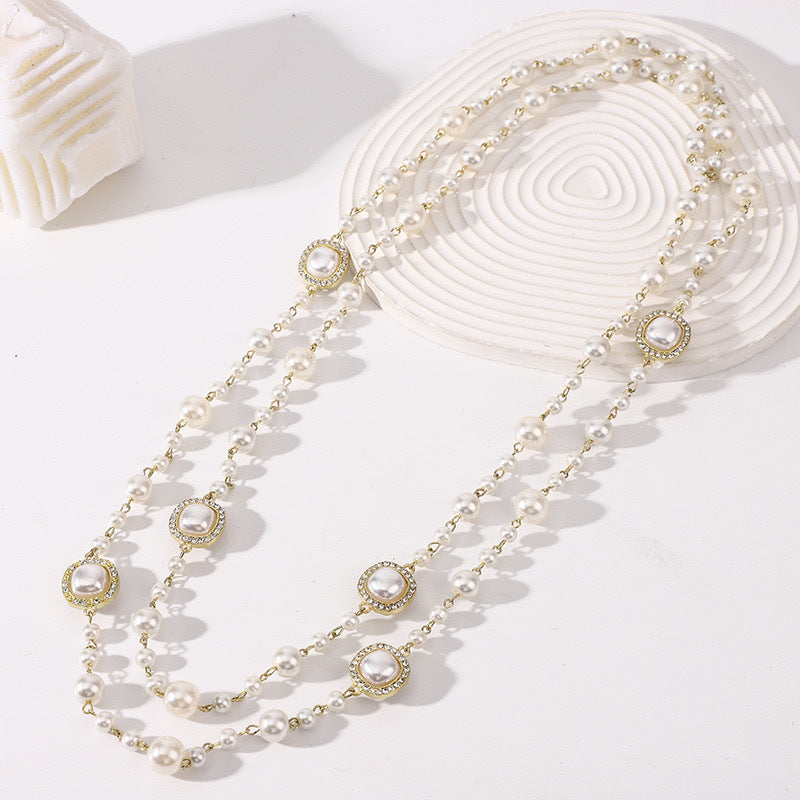 Handmade Beaded Pearl Necklace