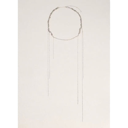 Long Woven Tassel Earrings and Necklace