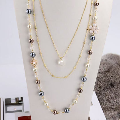 Handmade Beaded Pearl Necklace