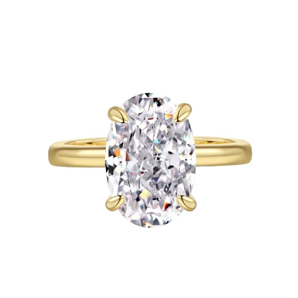 Oval Cut Cubic Zirconia Women Ring