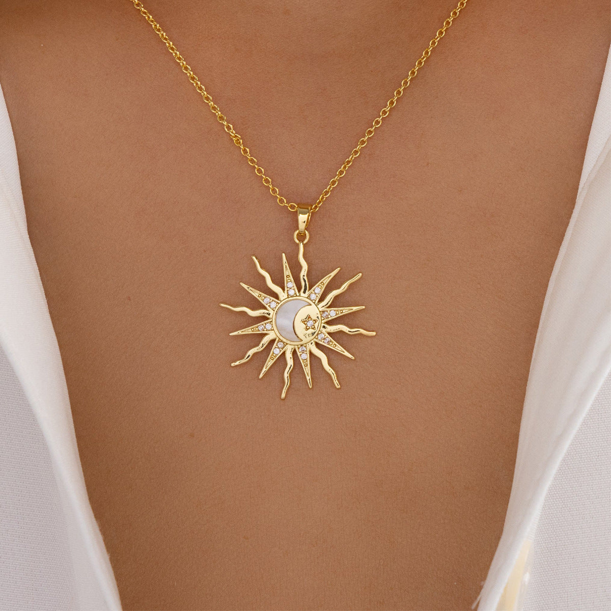 Gold Sun Necklace