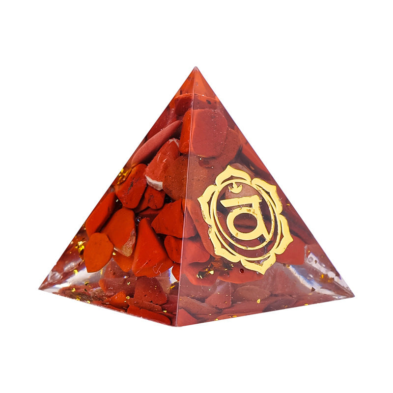Gravel Resin Pyramid Ornament