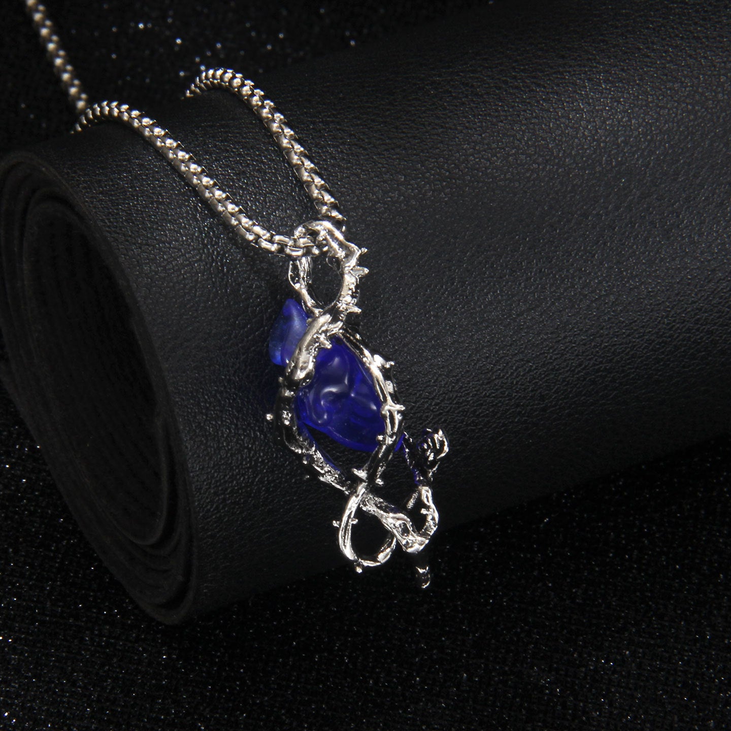 Gothic Thorn Heart  Necklace