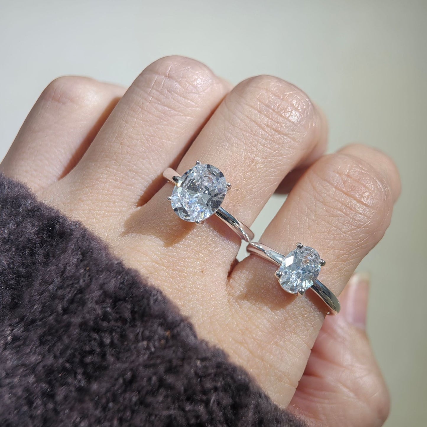Oval Cut Cubic Zirconia Women Ring