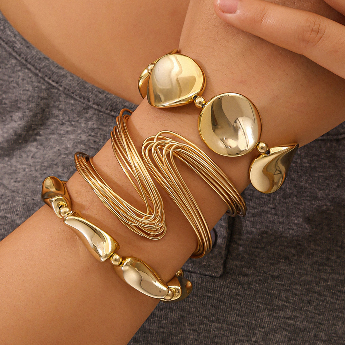 Geometric Stacking Bracelets