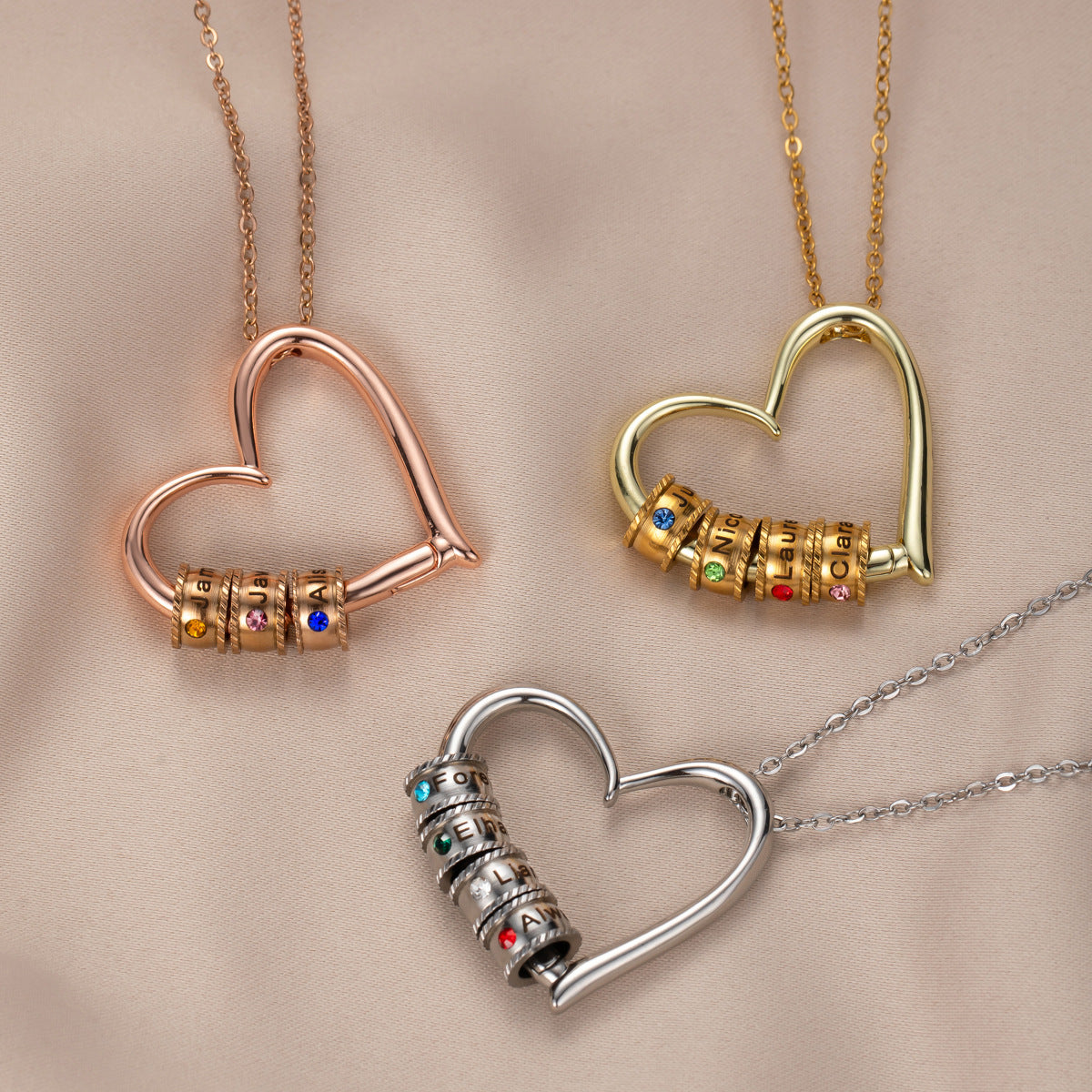 Engraved Heart Pendant Necklace