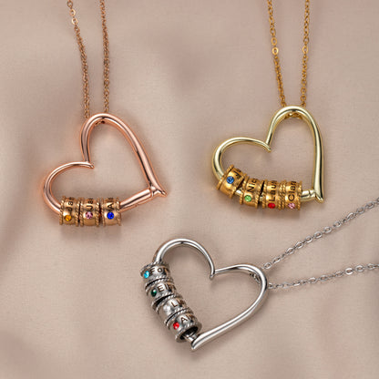 Engraved Heart Pendant Necklace