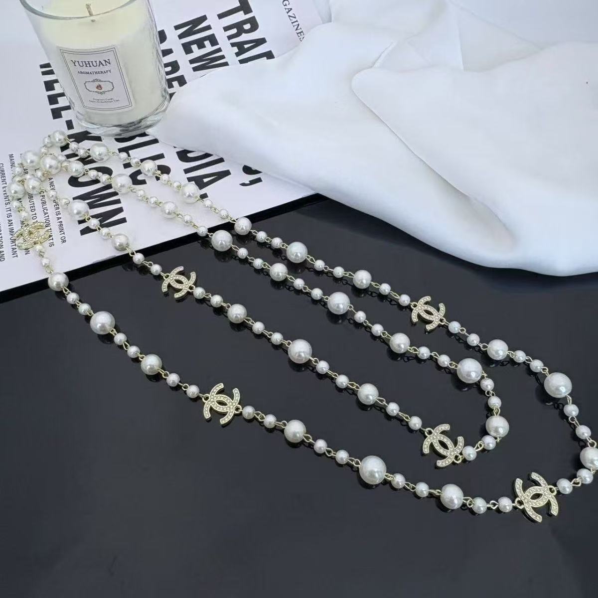 Handmade Beaded Pearl Necklace