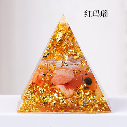 Gravel Resin Pyramid Ornament