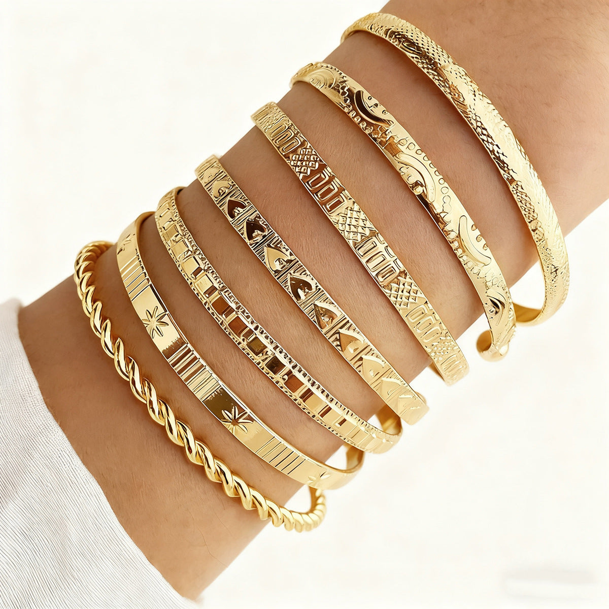 Geometric Stacking Bracelets