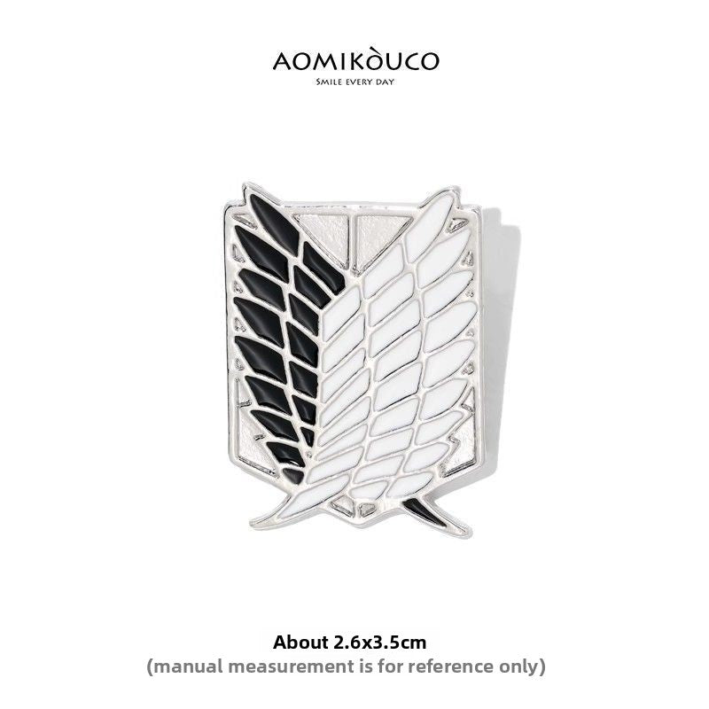 Attack on Titan Wings of Freedom Alloy Necklace Brooch Keychain