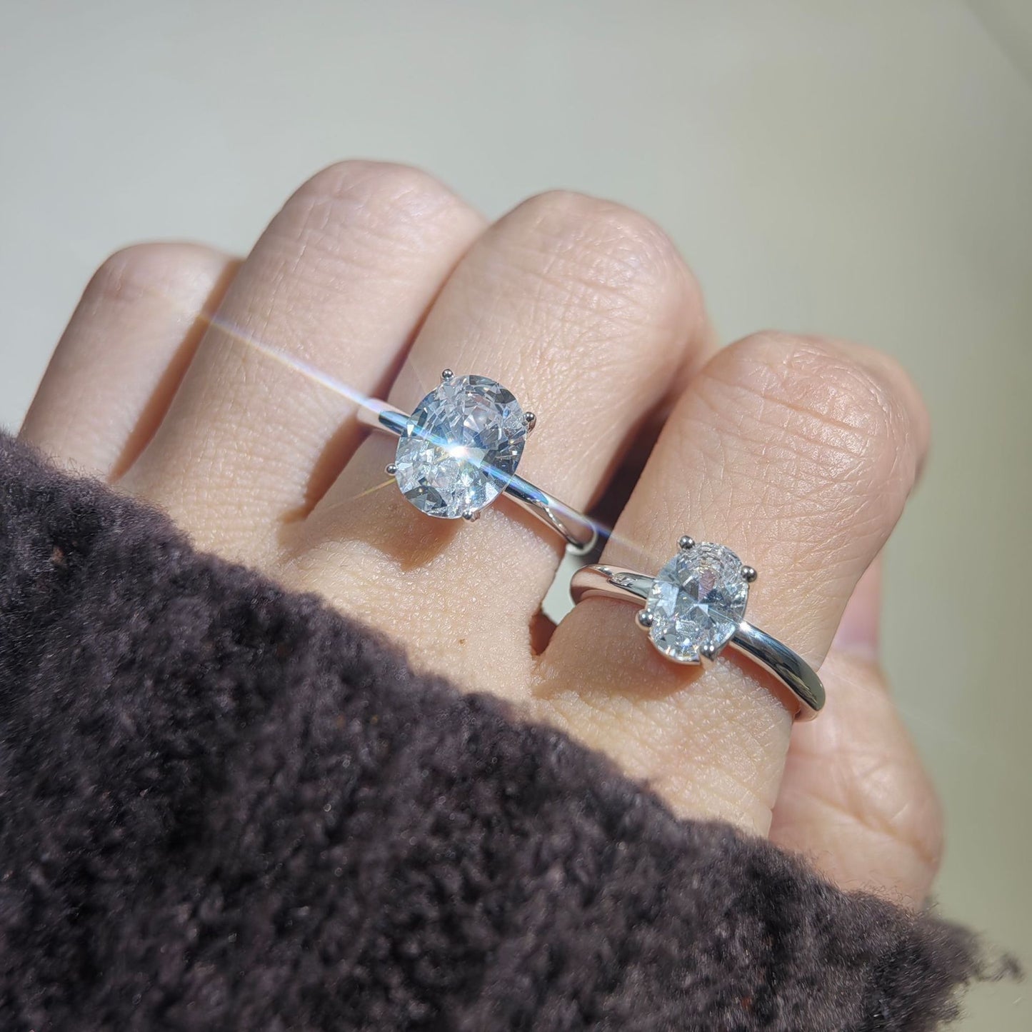 Oval Cut Cubic Zirconia Women Ring