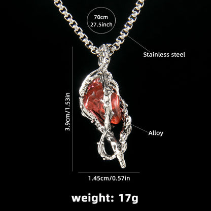 Gothic Thorn Heart  Necklace