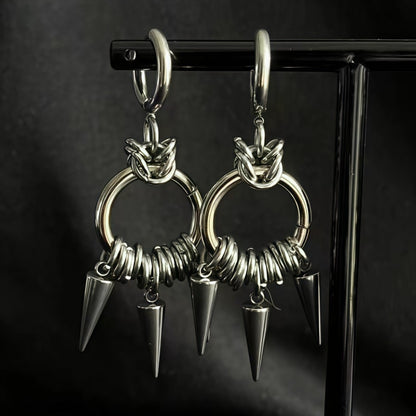 Cyberpunk Spike Hoops Earrings