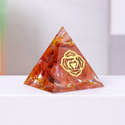 Gravel Resin Pyramid Ornament