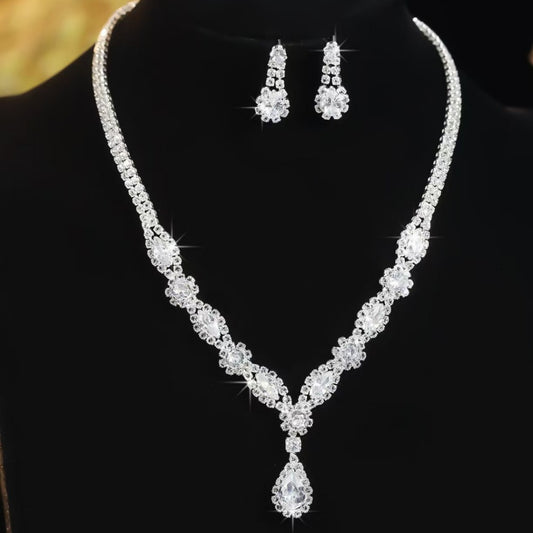 Necklace and earrings jewelry set