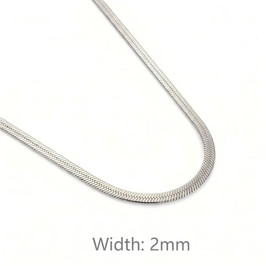 Minimalist Unisex Snake Choker Chain Necklace Stainless Steel Herringbone Gold Plated Boho Vintage Jewelry Gift for Women Men