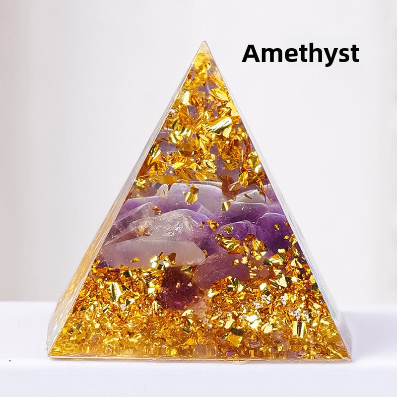 Gravel Resin Pyramid Ornament