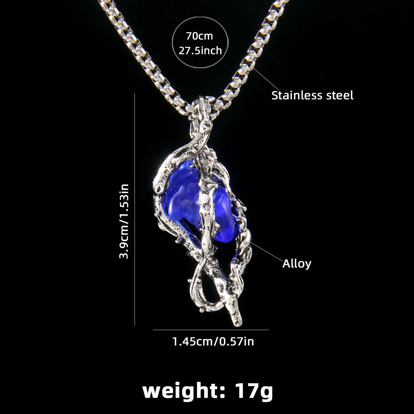 Gothic Thorn Heart  Necklace