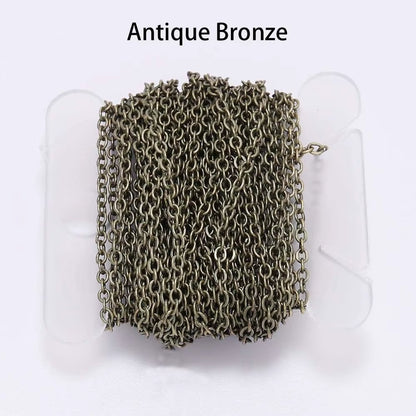 5 M/Lot Gold/Bronze Plated Necklace Chain for Jewelry Making Findings DIY Necklace Chains Materials Handmade Supplies
