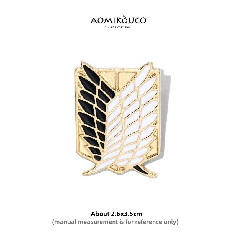 Attack on Titan Wings of Freedom Alloy Necklace Brooch Keychain