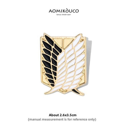 Attack on Titan Wings of Freedom Alloy Necklace Brooch Keychain