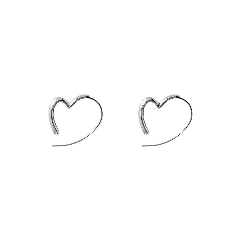 Contour Heart Earrings