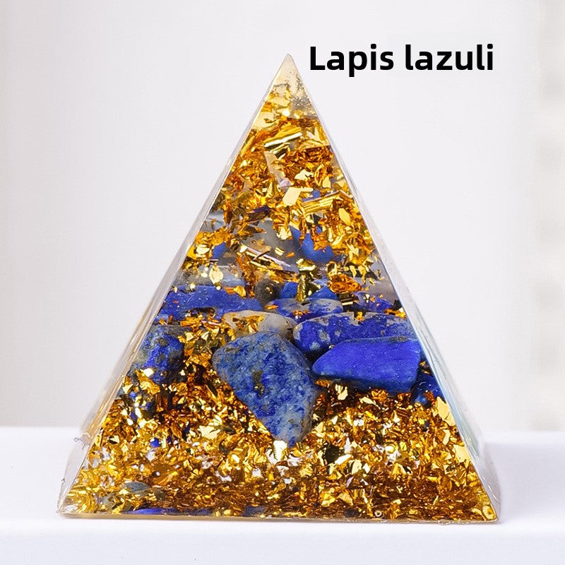 Gravel Resin Pyramid Ornament
