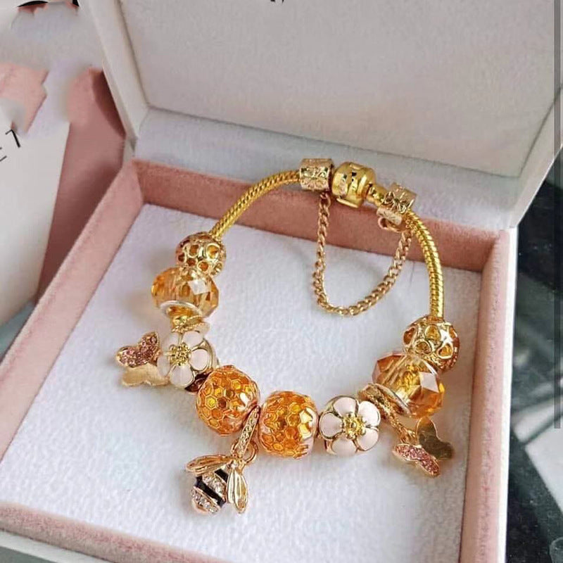 Elegant Floral Charm Bracelet for Women