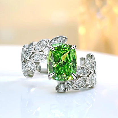 Leaf and Gem Ring