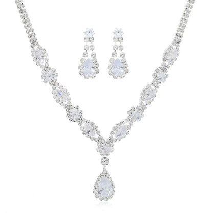 Necklace and earrings jewelry set
