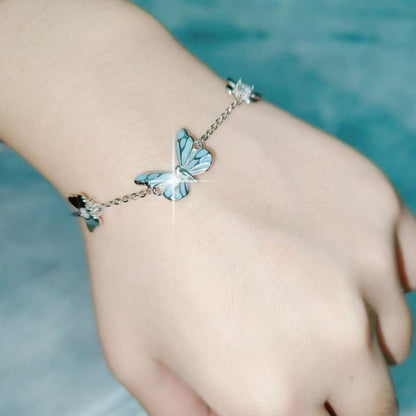 Luminous Butterfly Necklace and Bracelet Set