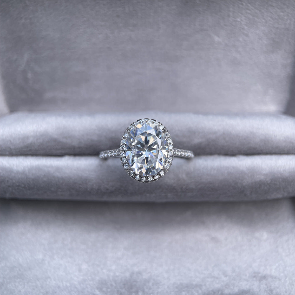 Moissanite Silver Ring
