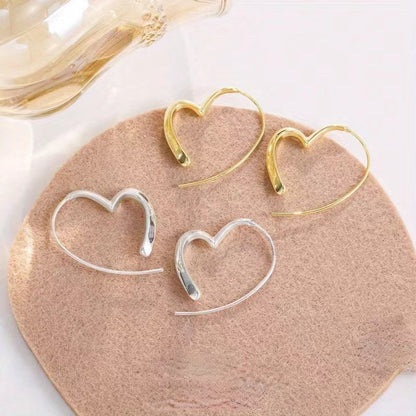 Contour Heart Earrings