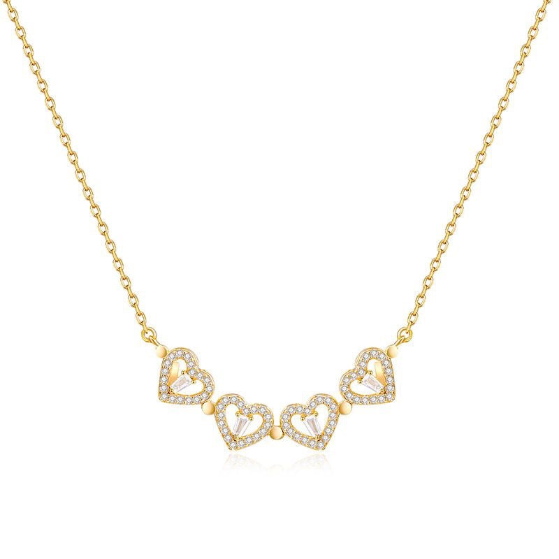 Four-Leaf Clover Heart Necklace