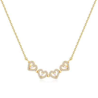 Four-Leaf Clover Heart Necklace