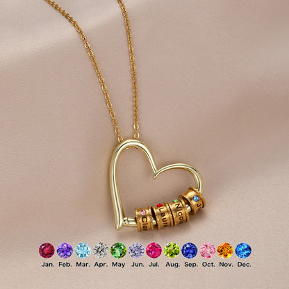 Engraved Heart Pendant Necklace