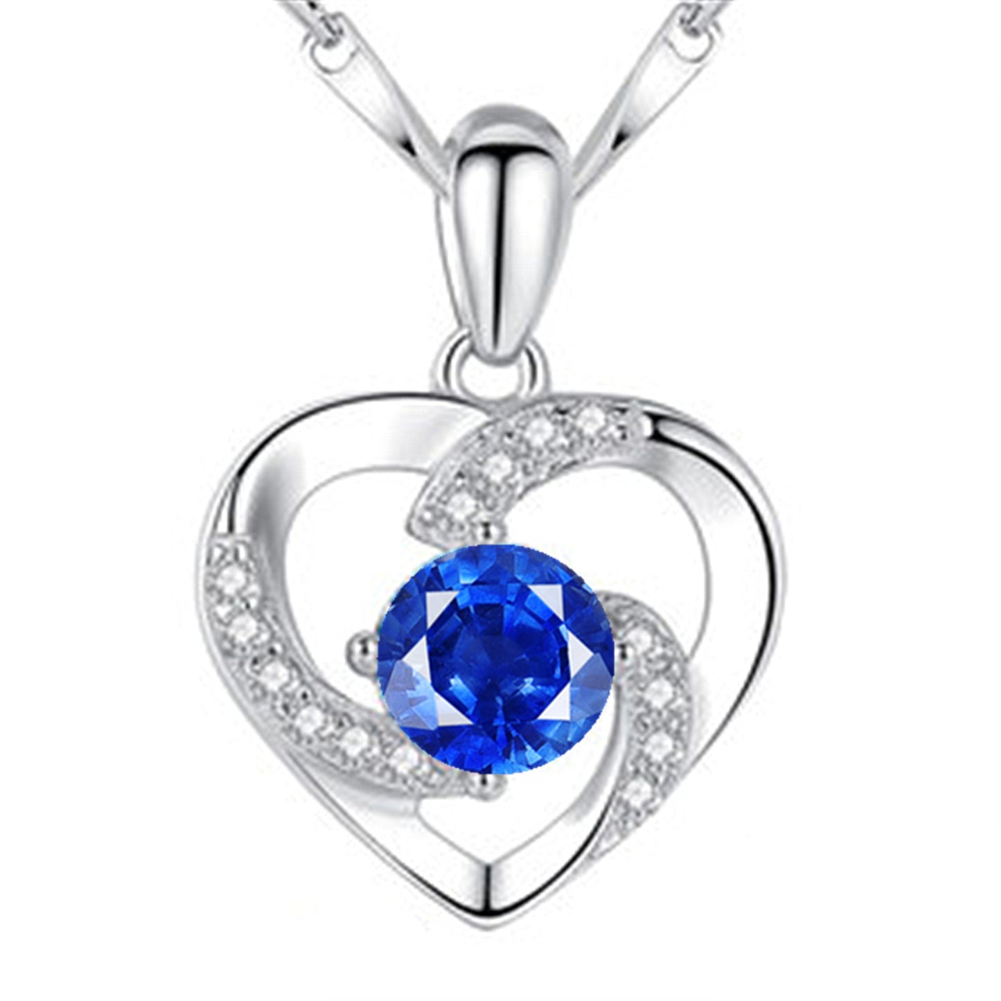 Heart Shaped Zircon Pendant Necklace