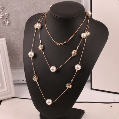 Handmade Beaded Pearl Necklace