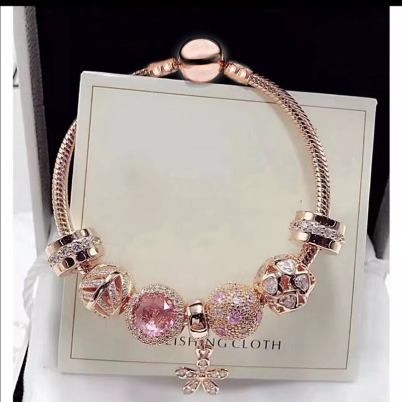 Elegant Floral Charm Bracelet for Women