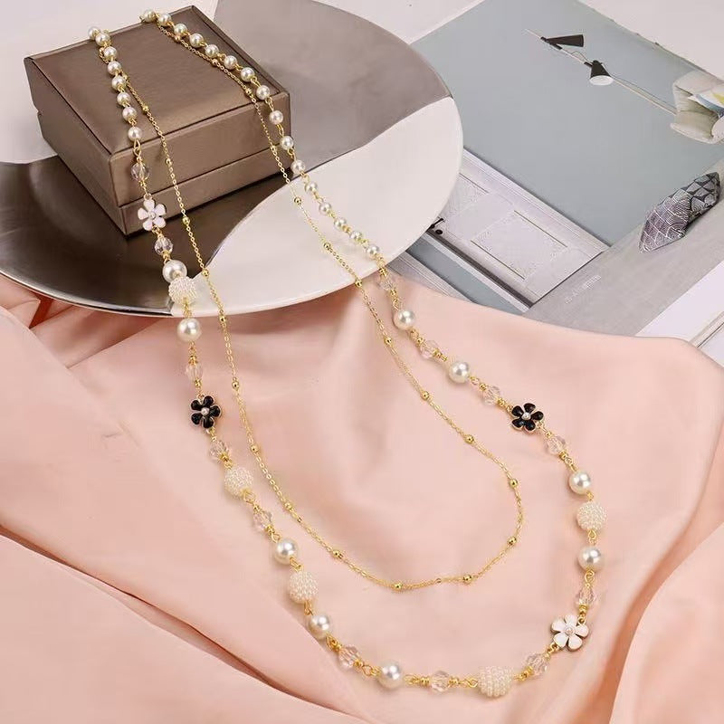 Handmade Beaded Pearl Necklace