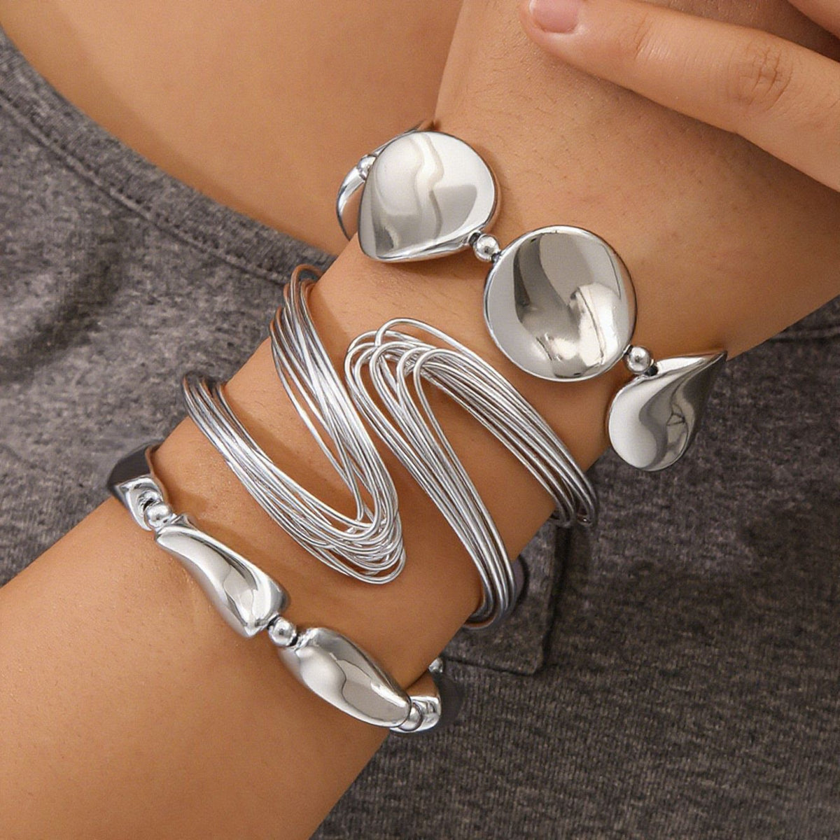 Geometric Stacking Bracelets