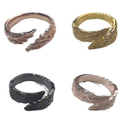 Angel Devil Wings Adjustable Open Ring Vintage Jewelry