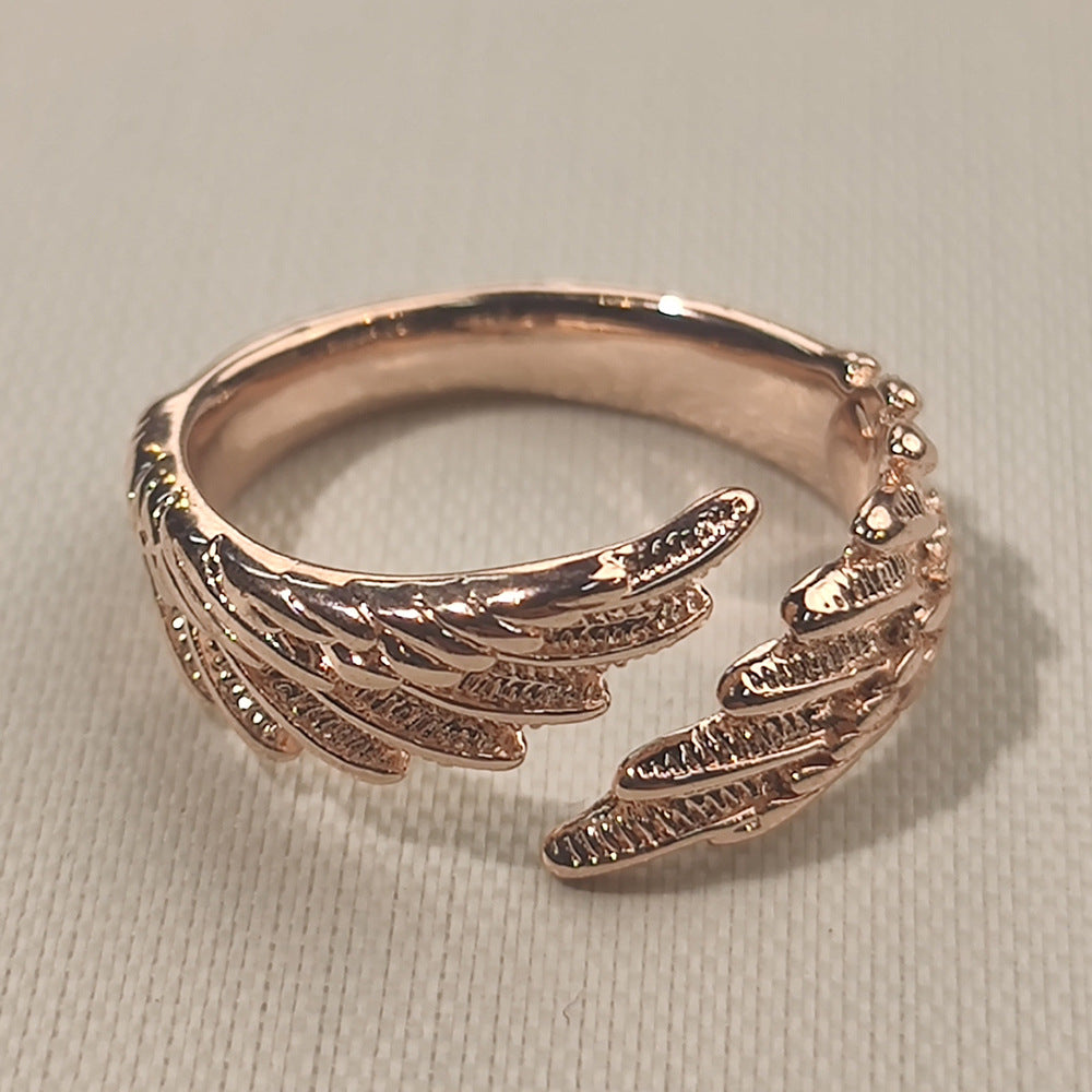Angel Devil Wings Adjustable Open Ring Vintage Jewelry