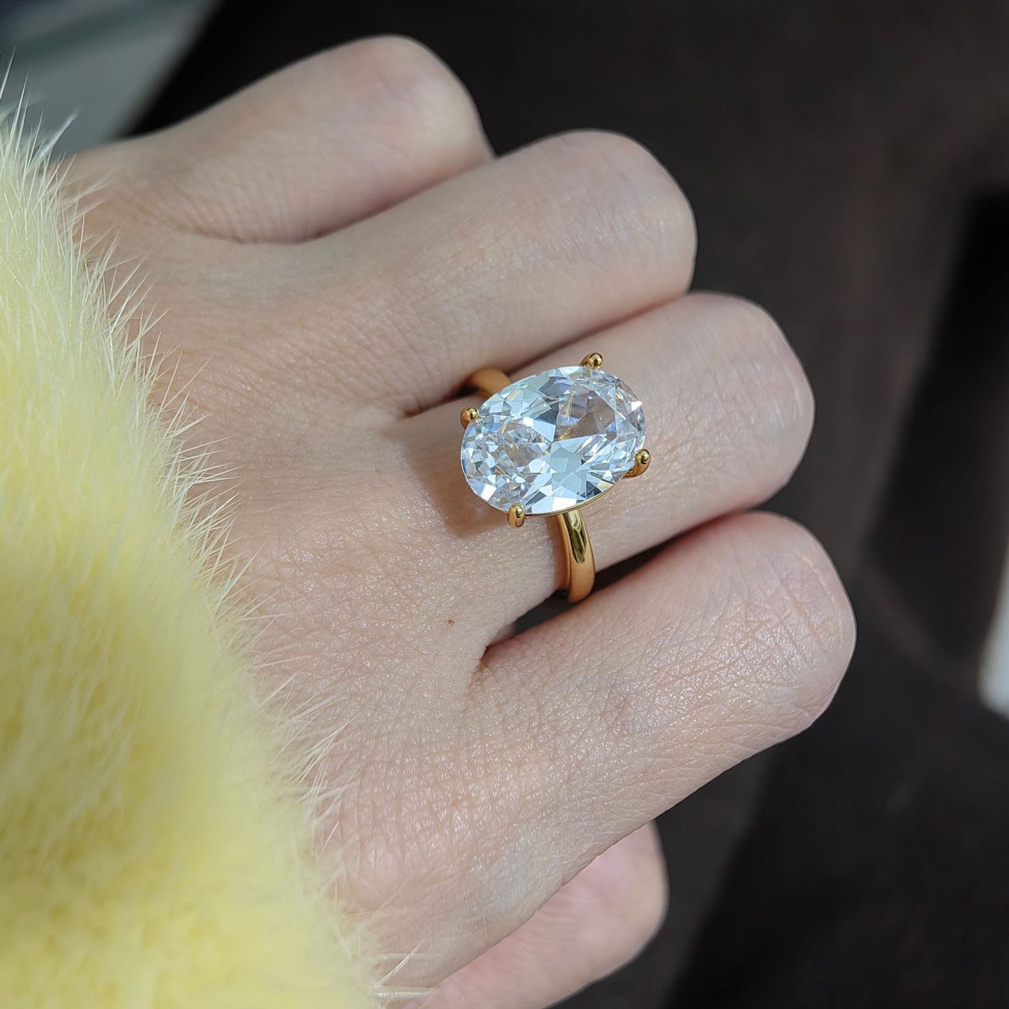 Oval Cut Cubic Zirconia Women Ring